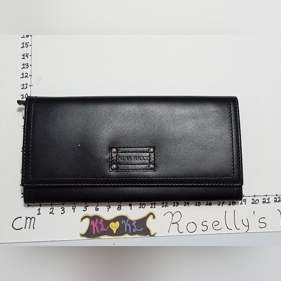 NINA RICCI leather Wallet. NEW. black leather - Picture 2 of 4